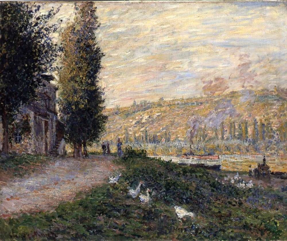 Seineboschung bei Lavacourt Oil Painting by Claude Oscar Monet