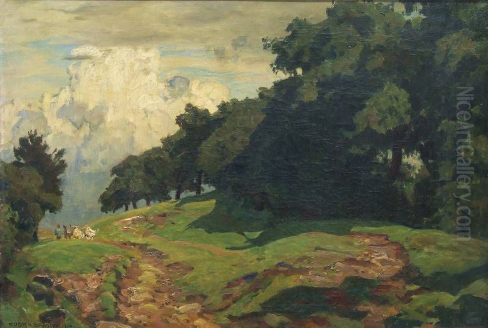 Oberhessische Landschaft Oil Painting by Eugen Bracht