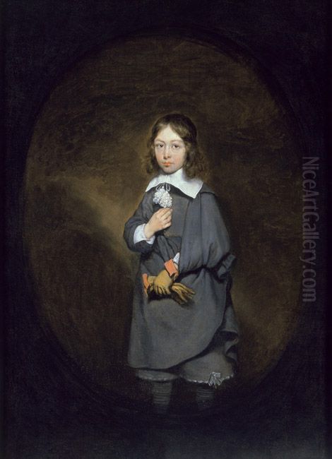 Portrait of Engel Craeyvanger (1649-after 1671) Oil Painting by Gerard Ter Borch