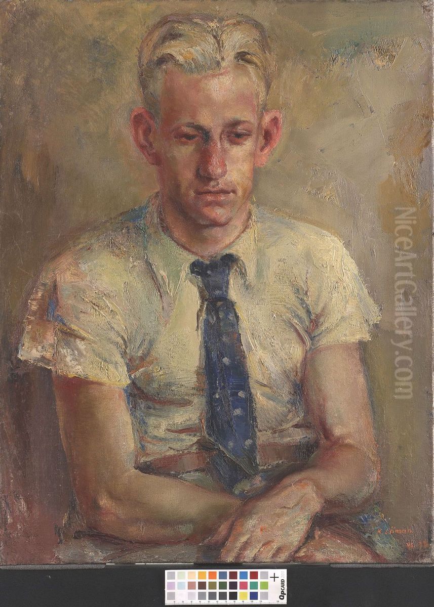 Portrait of Richard Sagrits Oil Painting by Kaarel Liimand