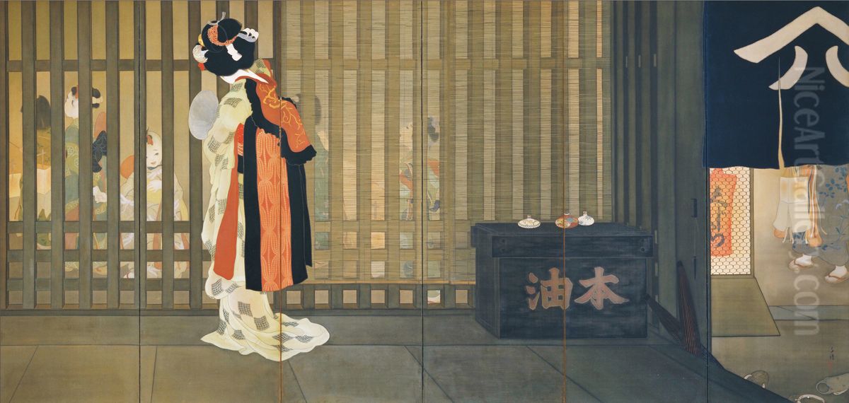 Post office Oil Painting by Chigusa Kitani