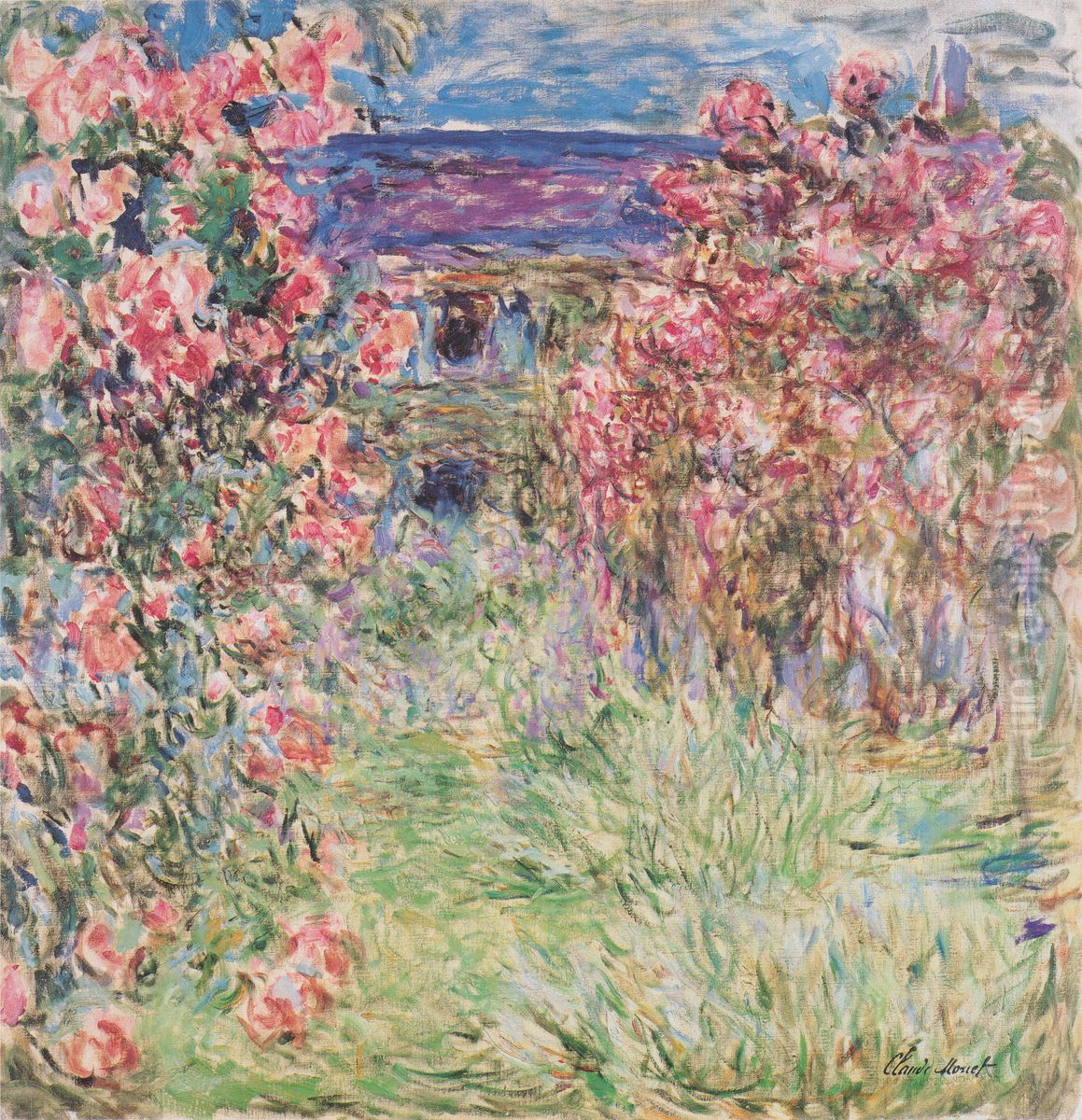 Dom wsrod roz Oil Painting by Claude Oscar Monet