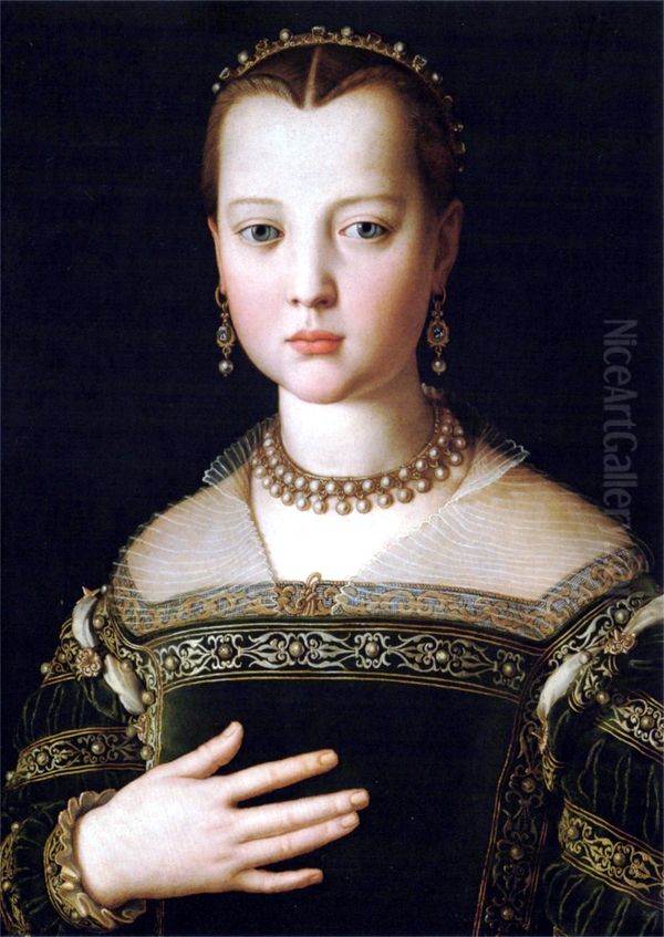Maria (di Cosimo I) de' Medici Oil Painting by Bronzino