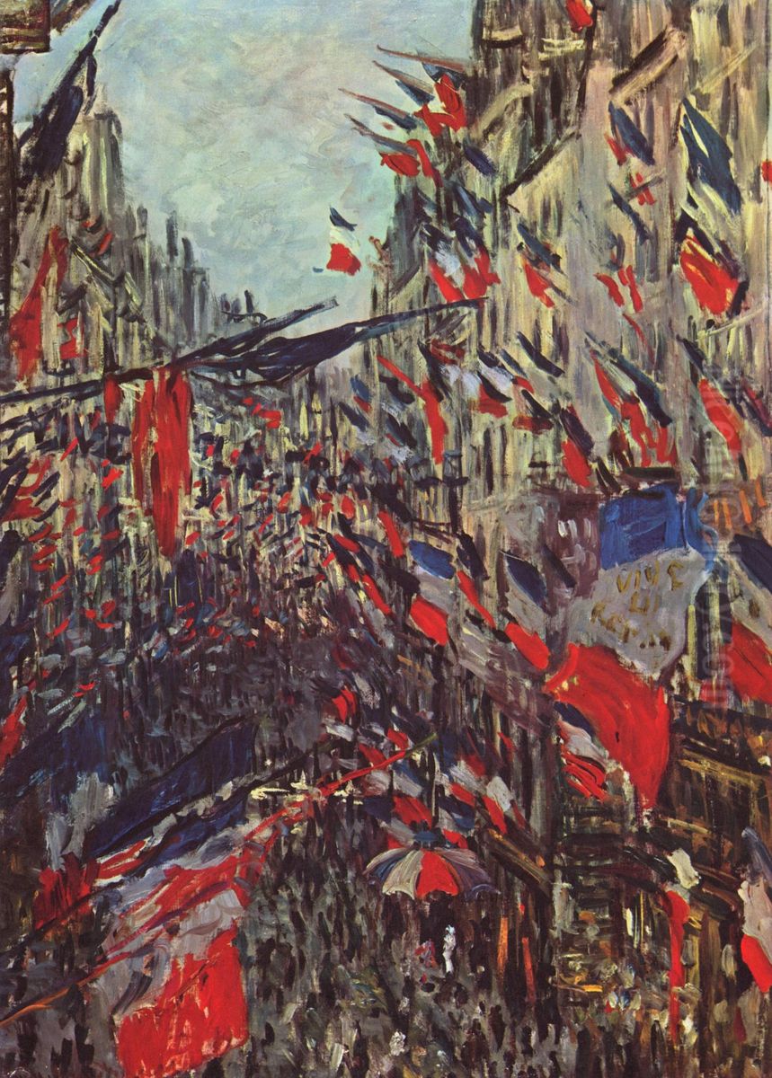 Rue Saint-Denis, Nationalfeiertag 30. Juni 1878 Oil Painting by Claude Oscar Monet