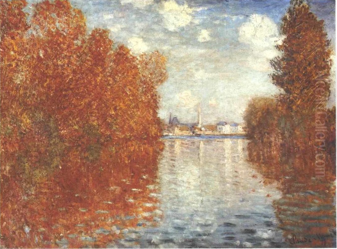 Effet d'automne a Argenteuil Oil Painting by Claude Oscar Monet