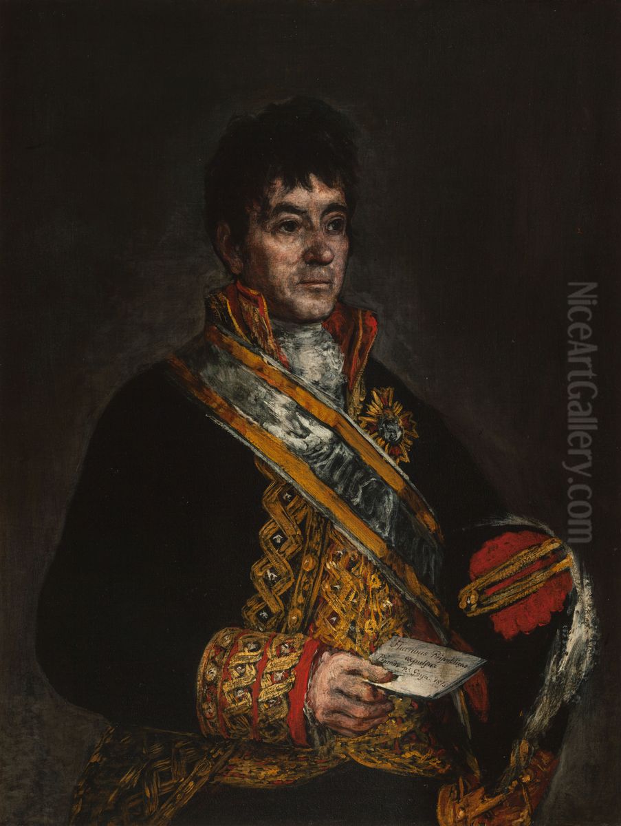 Portrait of Don Miguel De Lardizabal Oil Painting by Francisco Goya Fuendetodos