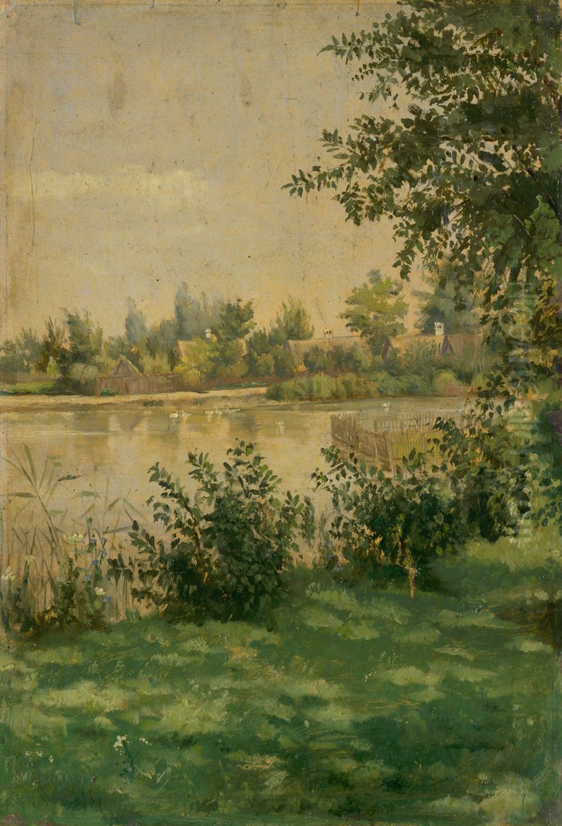 Rodny kraj Oil Painting by Karol Miloslav Lehotsky