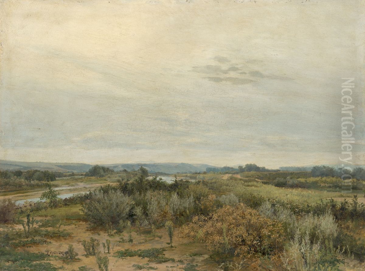 Vychodoslovenska krajina Oil Painting by Lajos Csordak