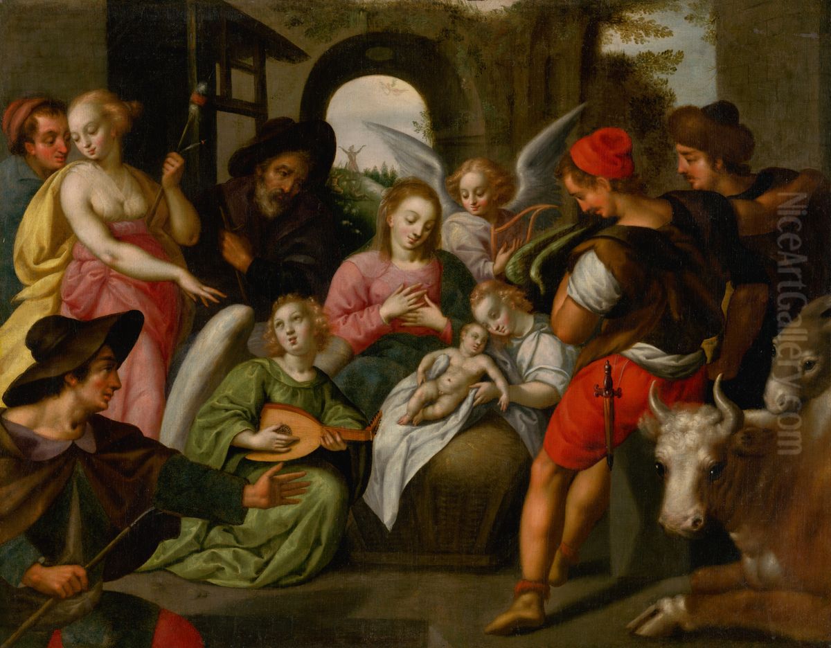 Adoration of the Shepherds Oil Painting by Hans Rottenhammer