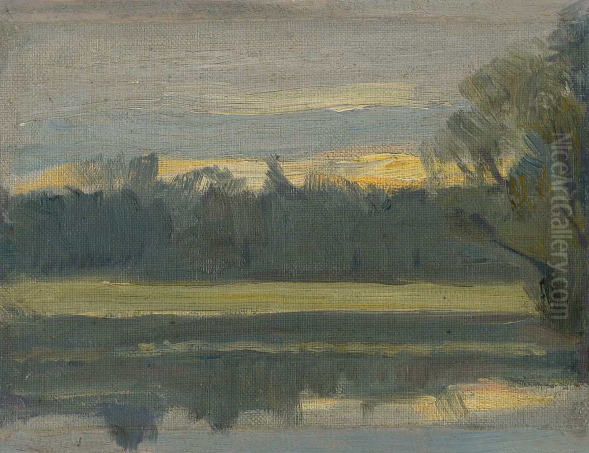 Around Munich II. Oil Painting by Jozef Hanula