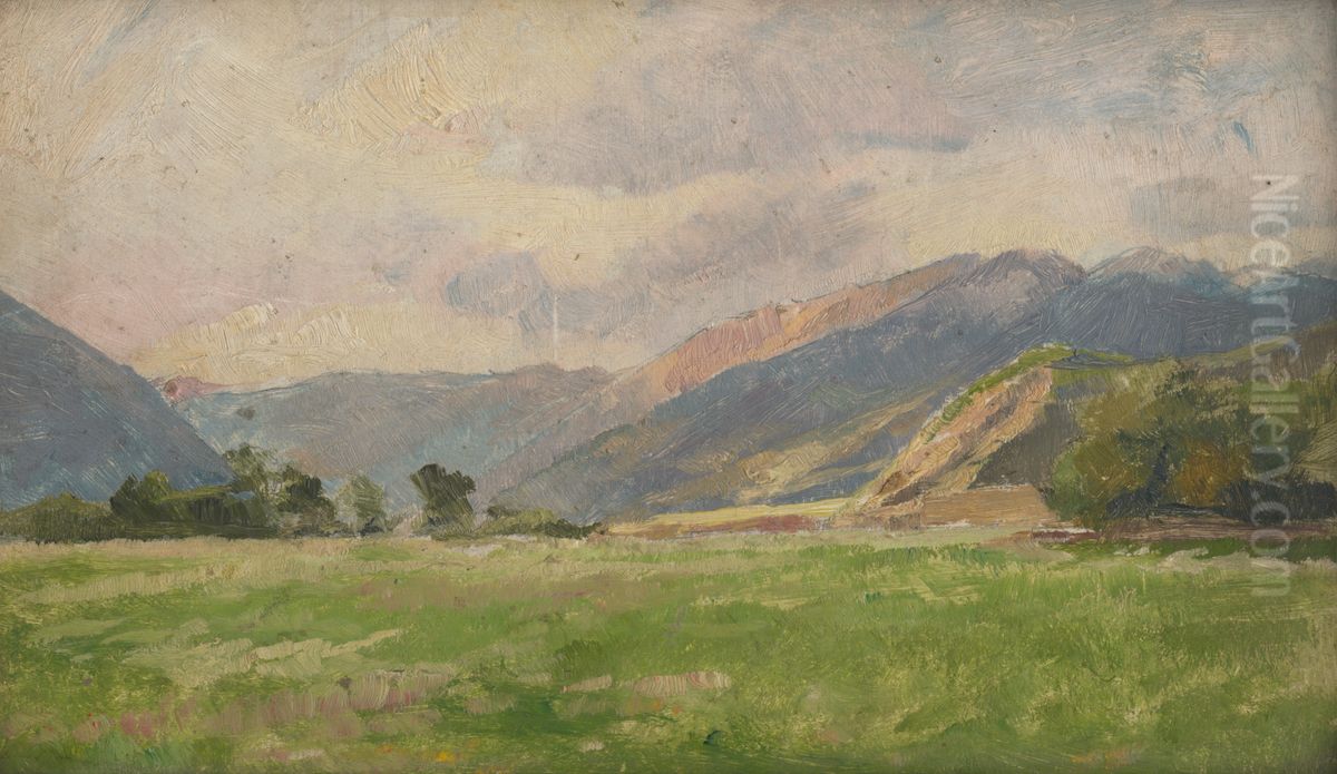 Horska luka Oil Painting by Lajos Csordak