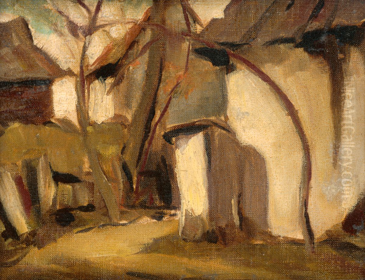 Dedinsky dvor Oil Painting by Zoltan Palugyay