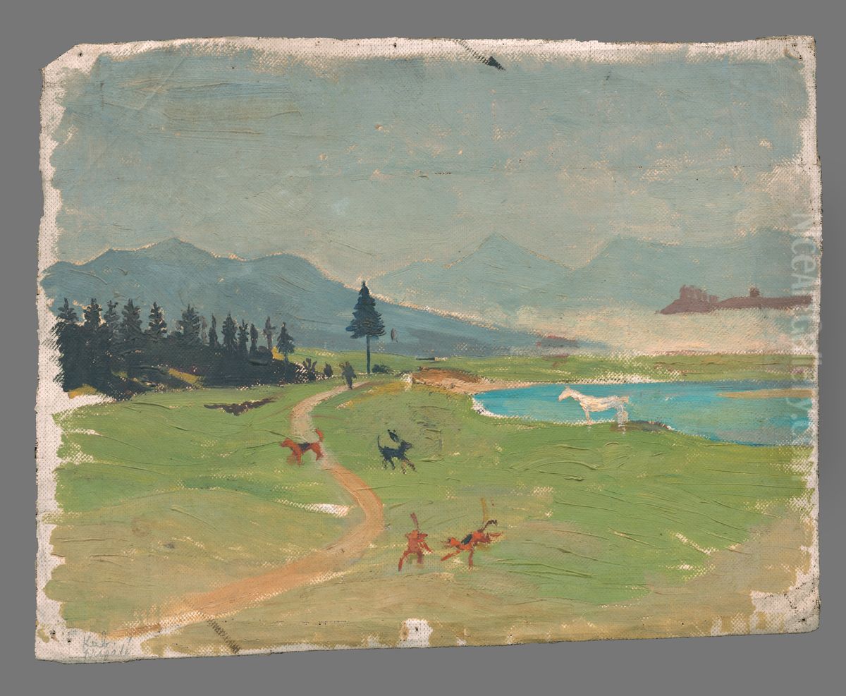 Blue Bay Oil Painting by Arnold Peter Weisz-Kubincan