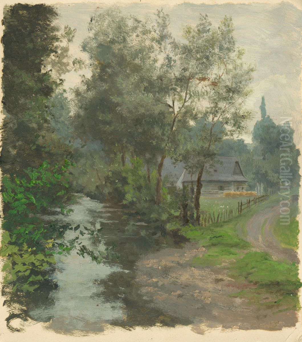 Shepherd's Hut Oil Painting by Jan Nowopacky