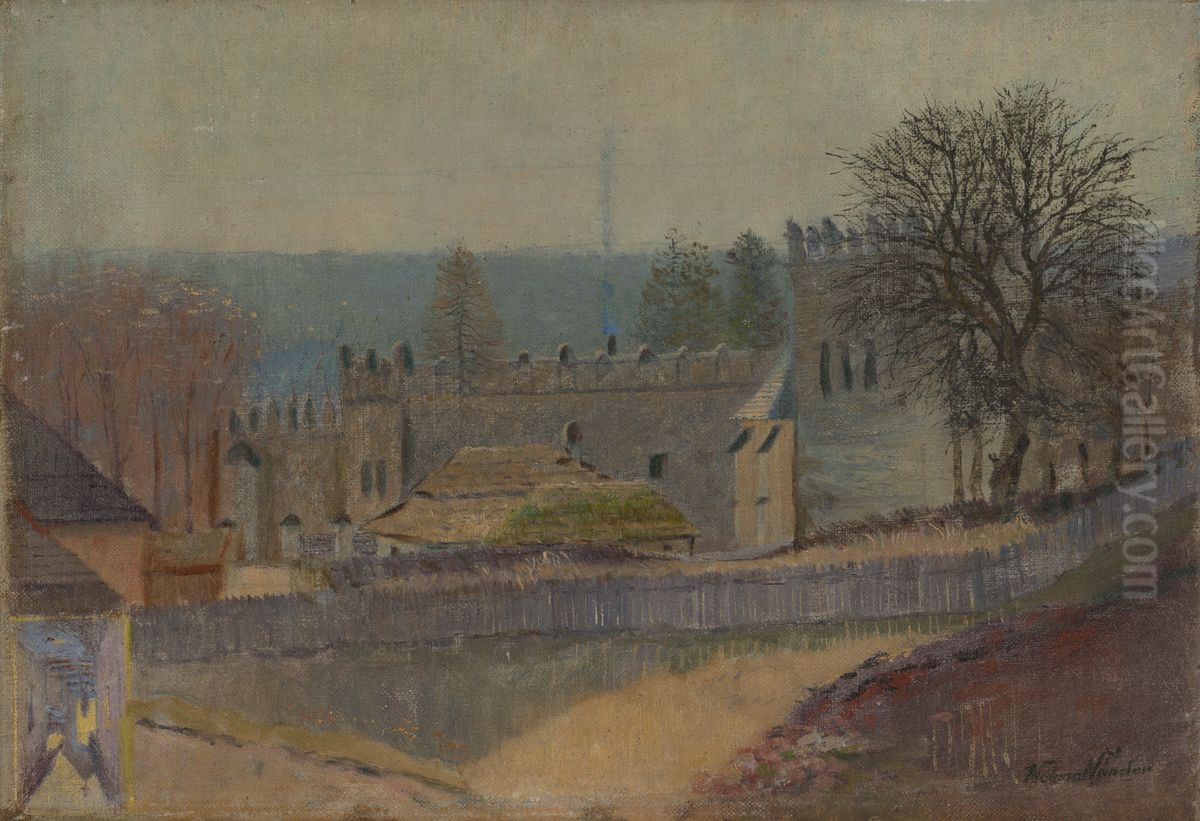 View of Strazky Oil Painting by Nandor Katona