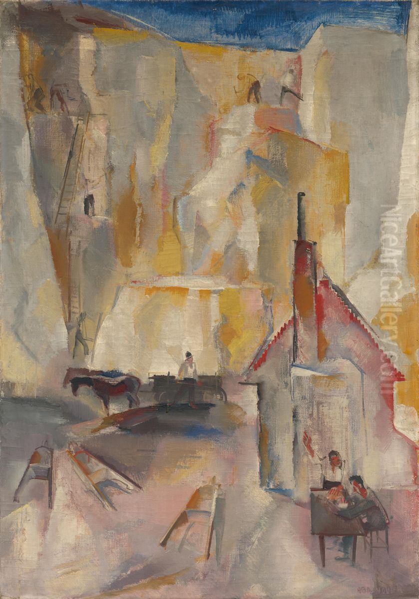 Lom Oil Painting by Vilmos Aba-Novak