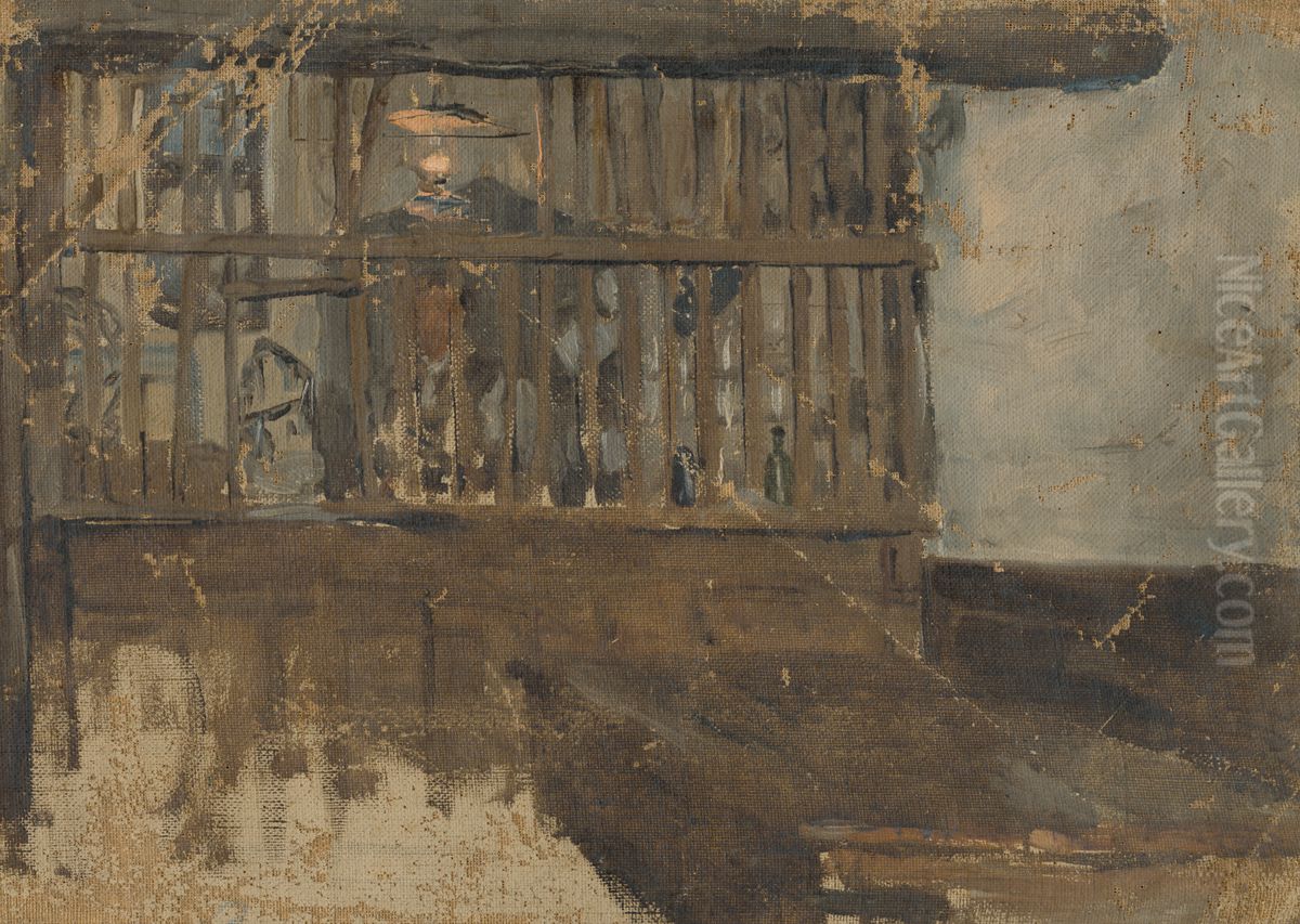 Tap in the Pub Oil Painting by Joza Uprka