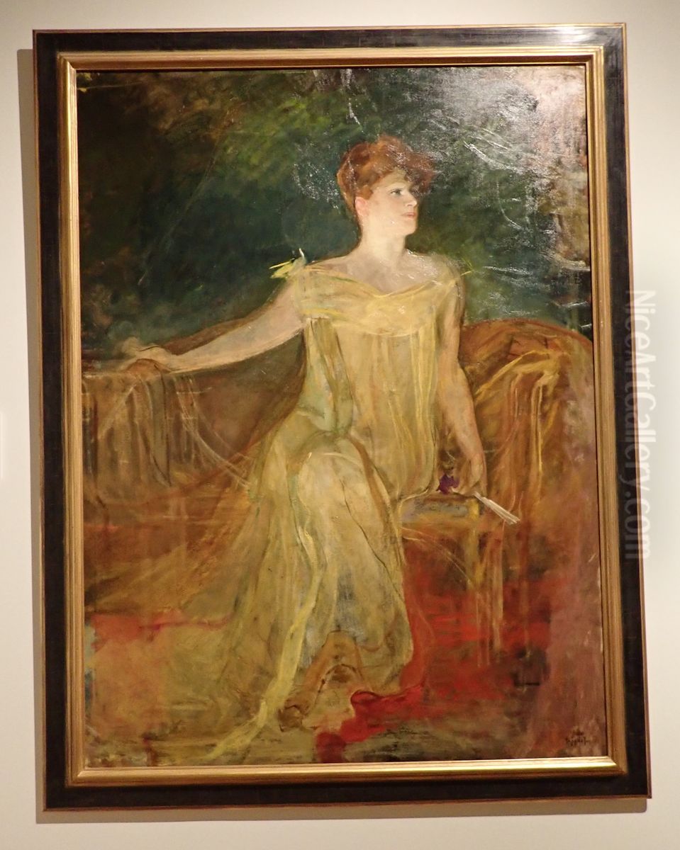 Theo Mann-Bouwmeester Oil Painting by Pieter De Josselin De Jong