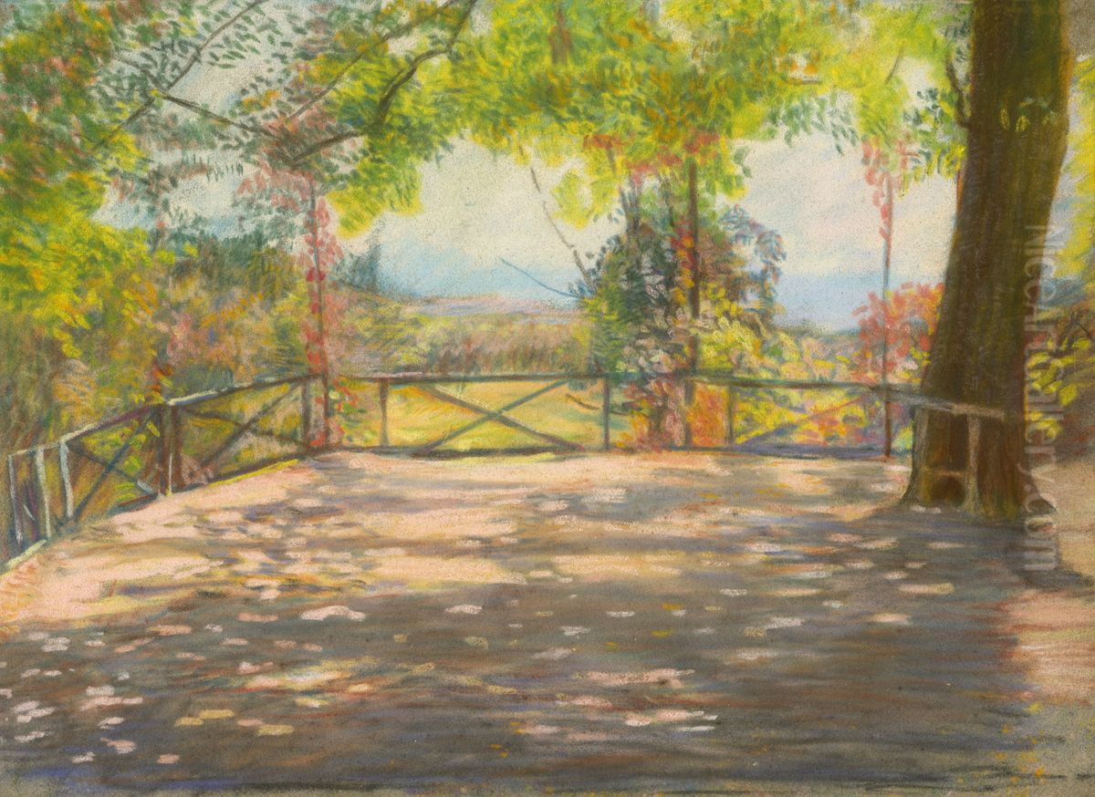 Motiv v parku Oil Painting by Laszlo Mednyanszky