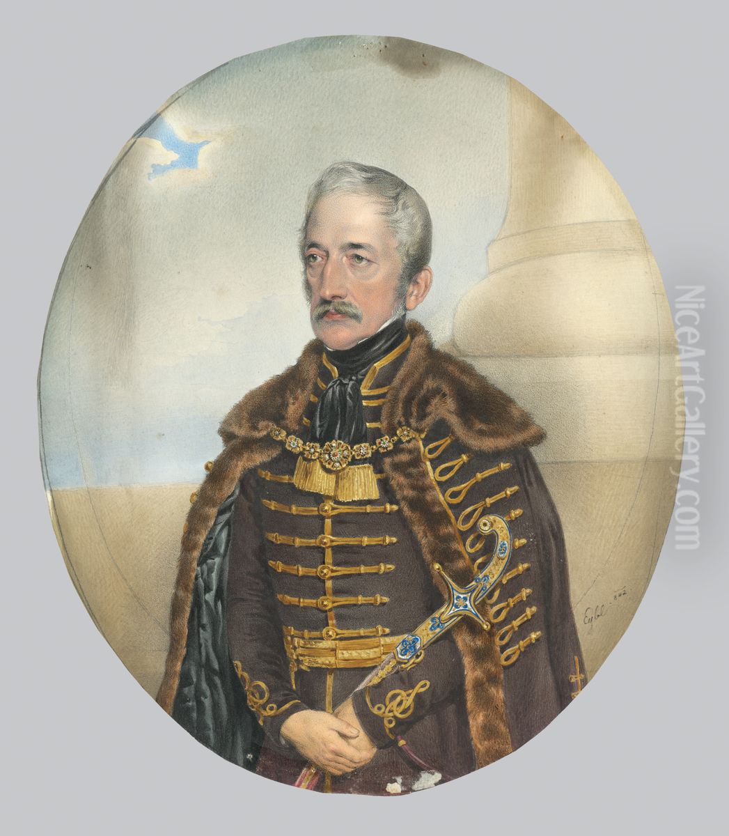 Portrait of a Nobleman with a Sword Oil Painting by Franz Eybl