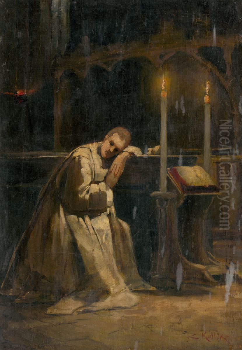 Mnich Oil Painting by Cyril Kutlik