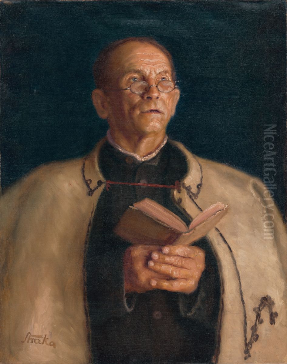 Precentor Oil Painting by Stefan Straka