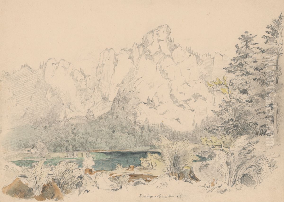 Lake Laudach II. Oil Painting by Jan Nowopacky