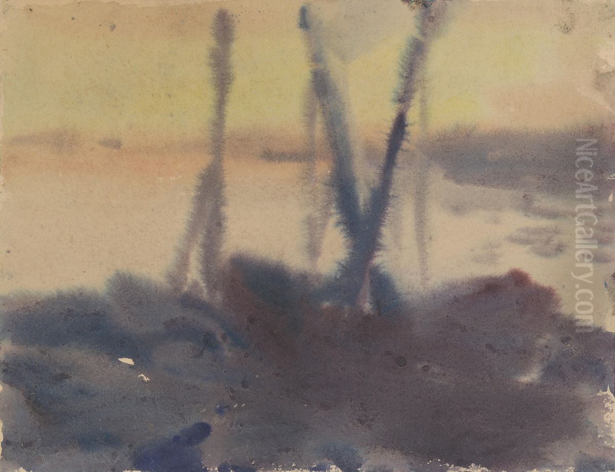 Lodky Oil Painting by Zoltan Palugyay