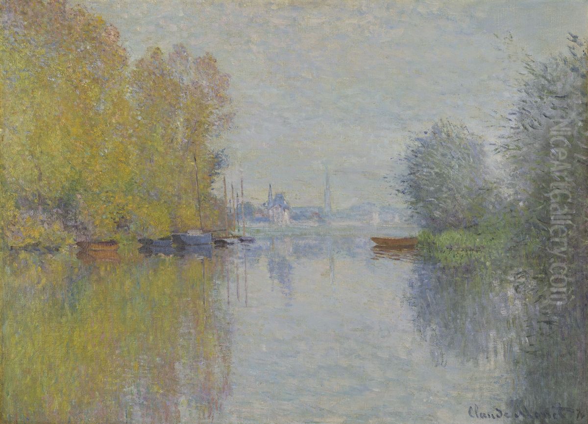 Automne sur la Seine Argenteuil Oil Painting by Claude Oscar Monet