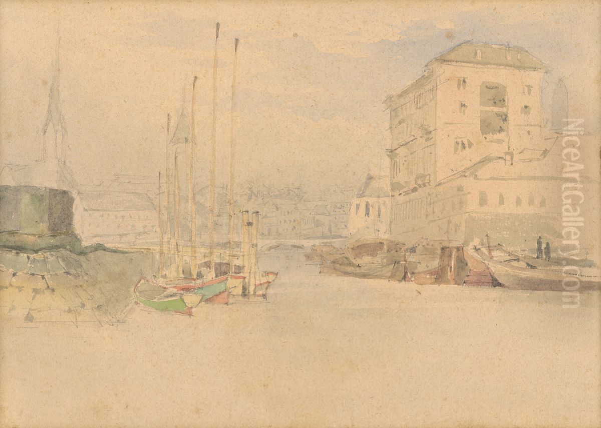 Pristav vo Fiume-Benatky Oil Painting by Laszlo Mednyanszky