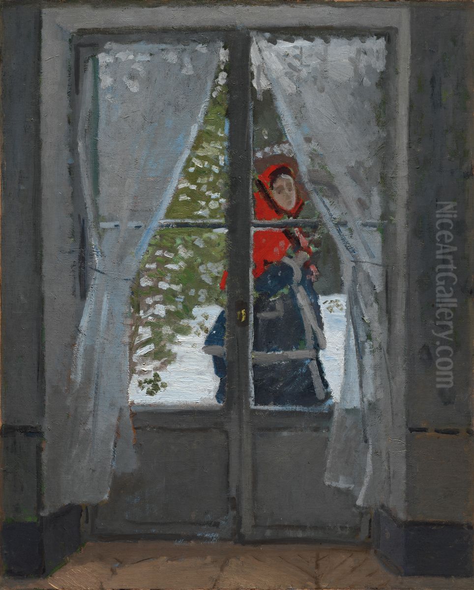 The Red Kerchief Oil Painting by Claude Oscar Monet