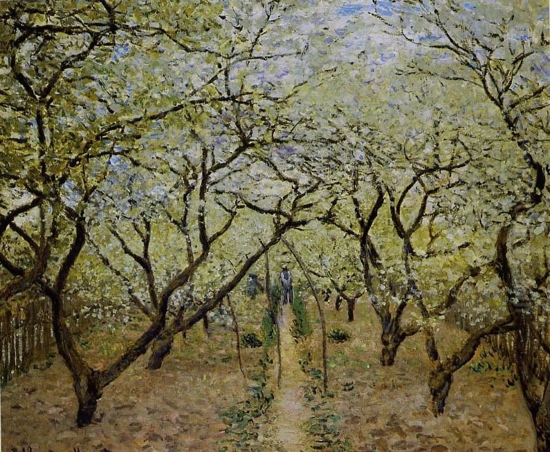 Verger en fleurs Oil Painting by Claude Oscar Monet