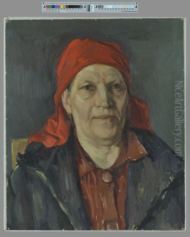 ,,Naine punase ratiga. Etuud maalile 