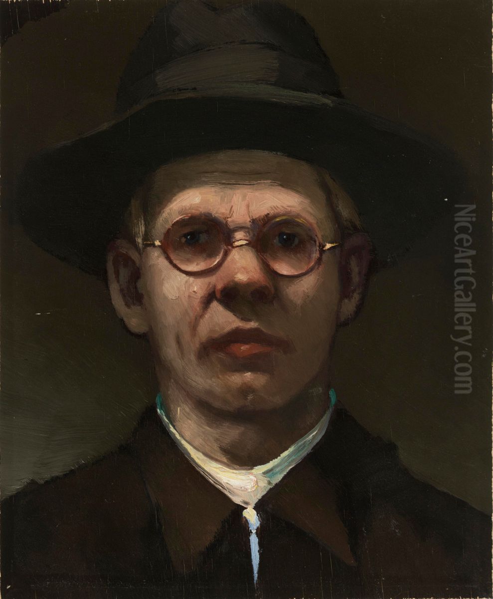self-portrait Oil Painting by Nikolai Kummits