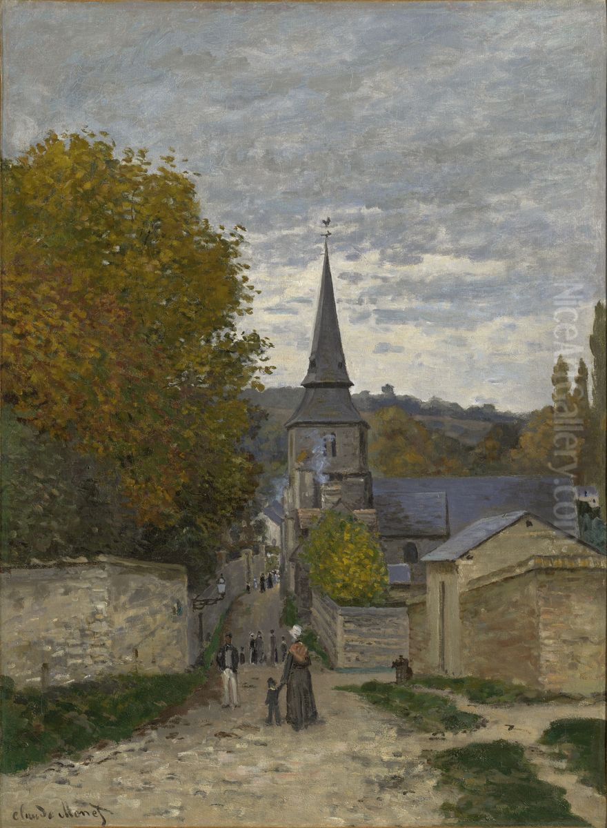 Street in Sainte-Adresse Oil Painting by Claude Oscar Monet