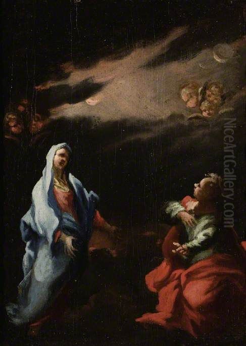 The Virgin with St John Oil Painting by Giovanni Camillo Sagrestani