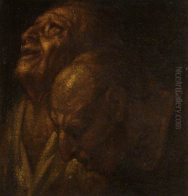 Two Studies of a Male Head Oil Painting by Jacob Jordaens