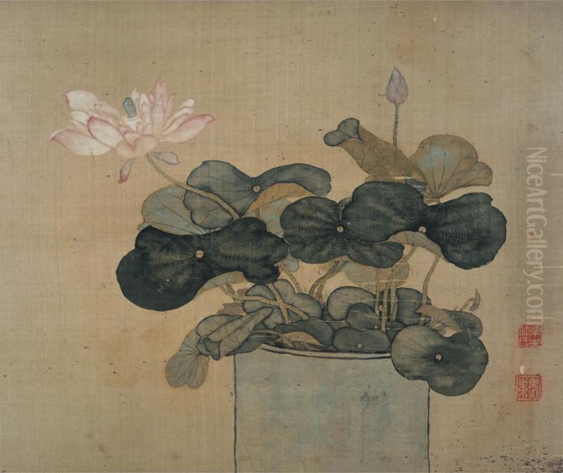Modern Chinese Paintings From An Asian Private Collection
 

 
 
 

 
 Lotus Oil Painting by Ju Chao
