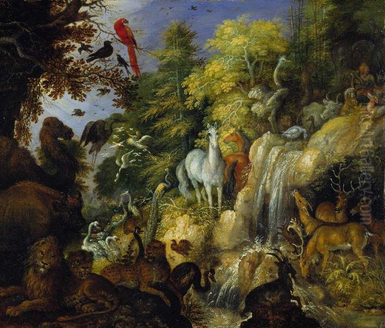 Orpheus with Beasts and Birds Oil Painting by Roelant Savery