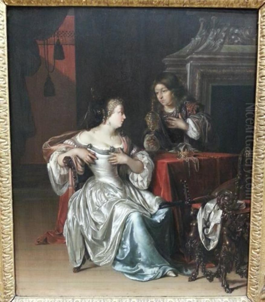 Tancredo's dienaar overhandigt het hart van Guiscard in een gouden beker aan Ghismonda Oil Painting by Adriaen Van Der Werff