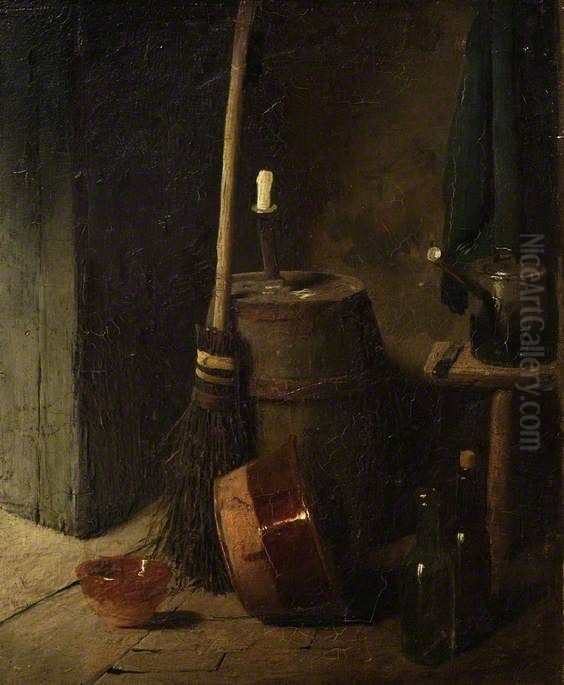 Interior Oil Painting by Francois Bonvin