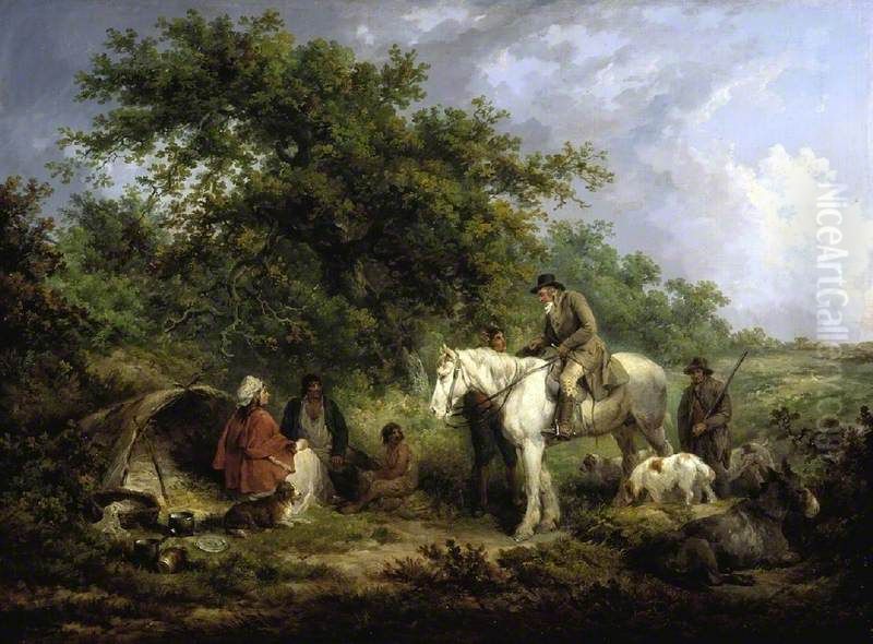 Morning (The Benevolent Sportsman) Oil Painting by George Morland