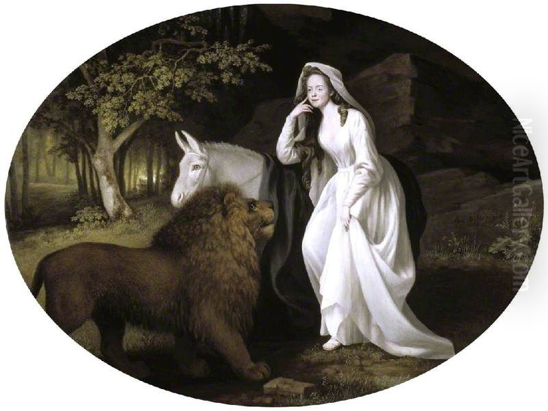 Portrat der Isabella Saltonstall als Una Oil Painting by George Stubbs