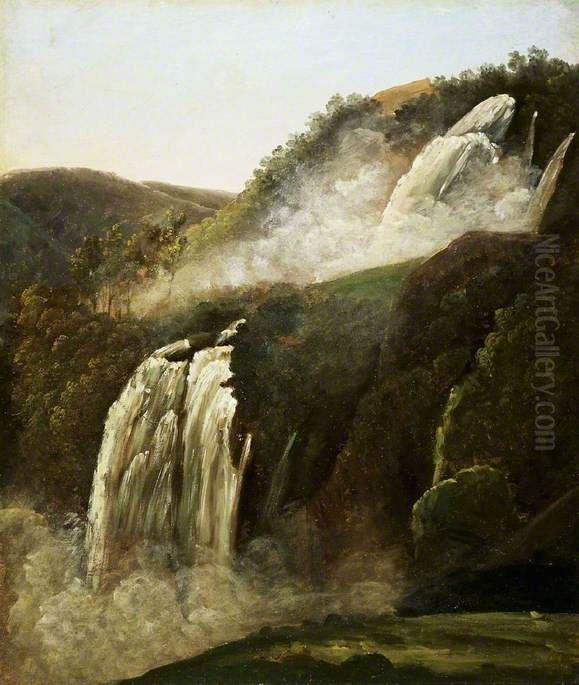 The Marble Falls, Terni Oil Painting by George Augustus Wallis