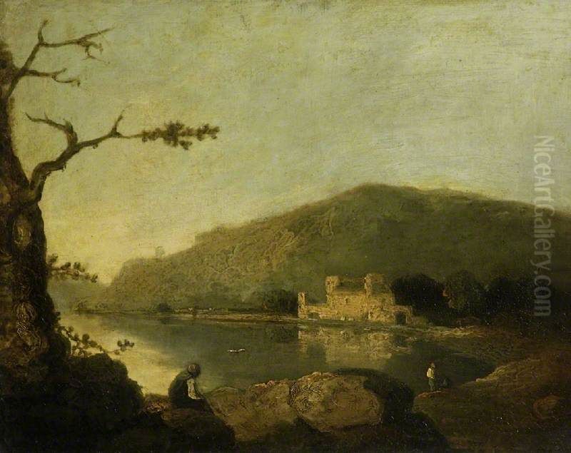 Lake and Hills Oil Painting by Richard Wilson