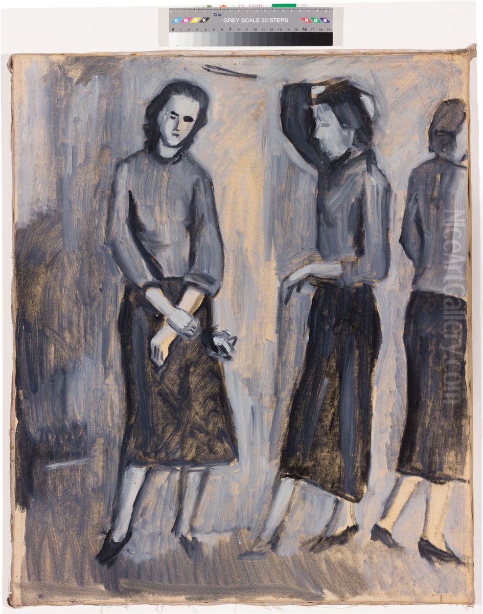 ,,Kolm naisfiguuri grisaille's