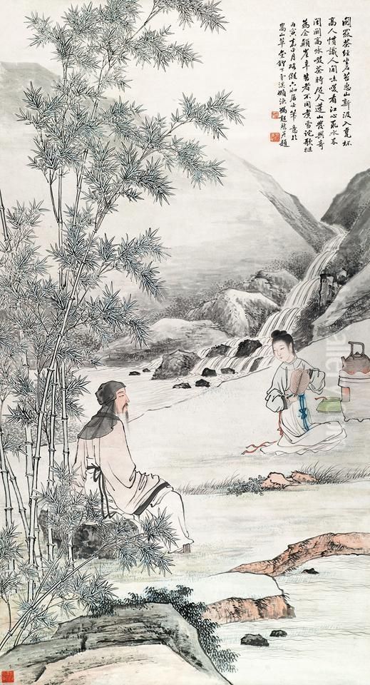 Figures Oil Painting by Feng Chaoran