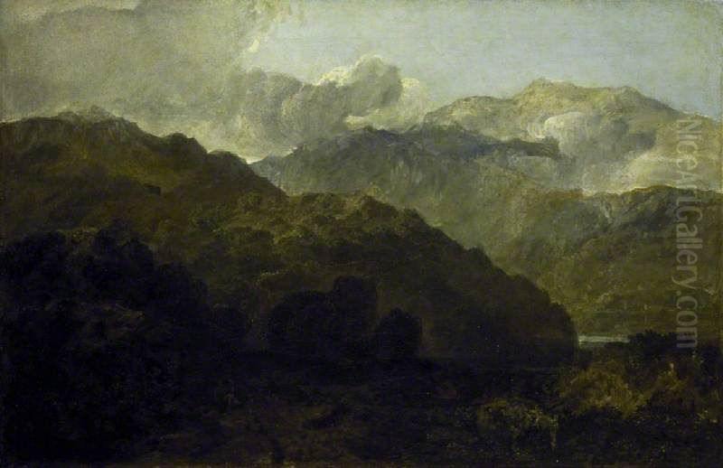 Welsh Mountain Landscape Oil Painting by J. M. W. Turner