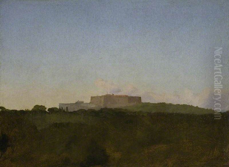 The Castel Sant Elmo from the Capodimonte, Naples Oil Painting by Edgar Degas