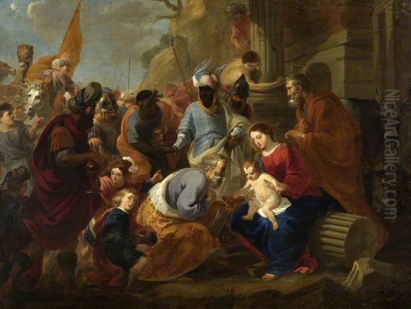Adoration of the Kings Oil Painting by Cornelius van Poelenburgh